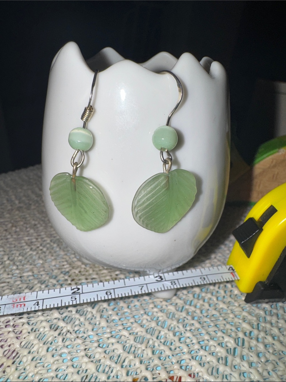 Read Handmade 925 Green Leaf Drop Earrings - Lightweight Women Jewelry Read